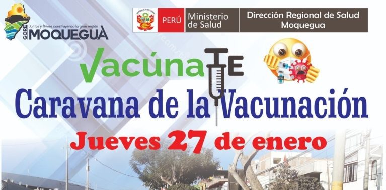 Hoy realizan Caravana por los niños de Moquegua “Sí, lo vacuno, protejo su niñez, ponle las 2 dosis”