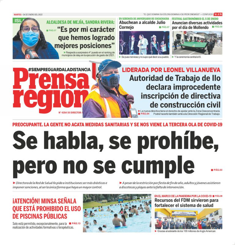 La Prensa Regional – Martes 4 de enero de 2022