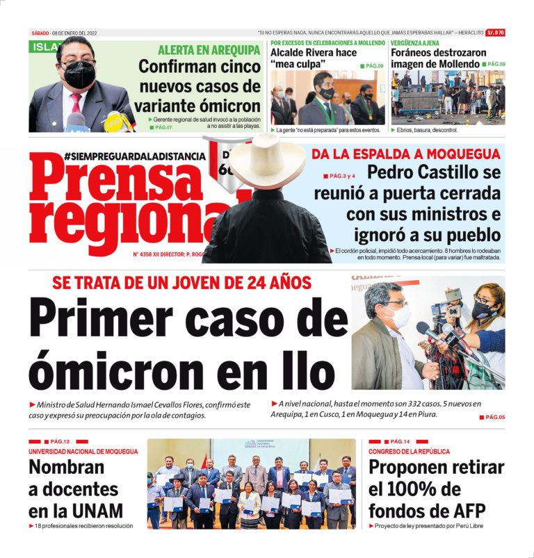 La Prensa Regional – Sábado 8 de enero de 2022