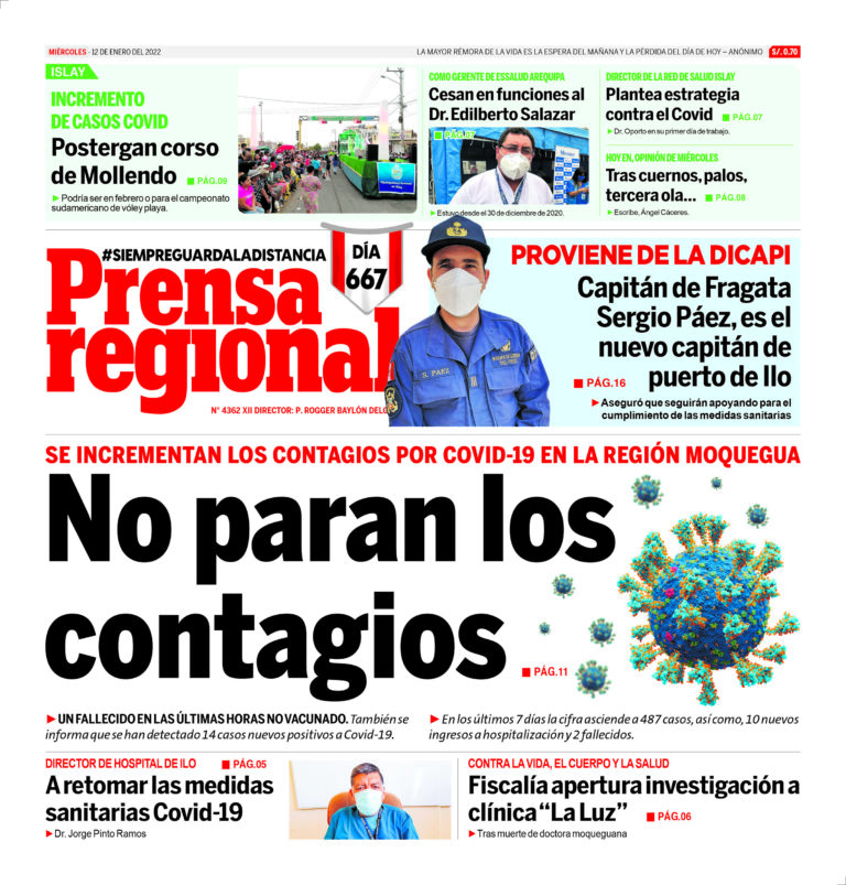 La Prensa Regional – Miércoles 12 de enero de 2022