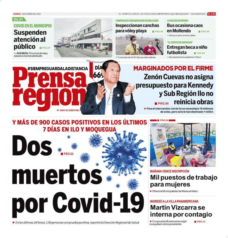 La Prensa Regional – Viernes 14 de enero de 2022
