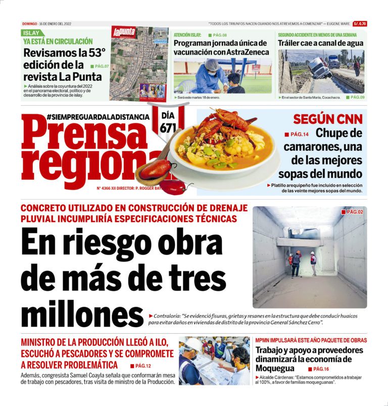 La Prensa Regional – Domingo 16 de enero de 2022