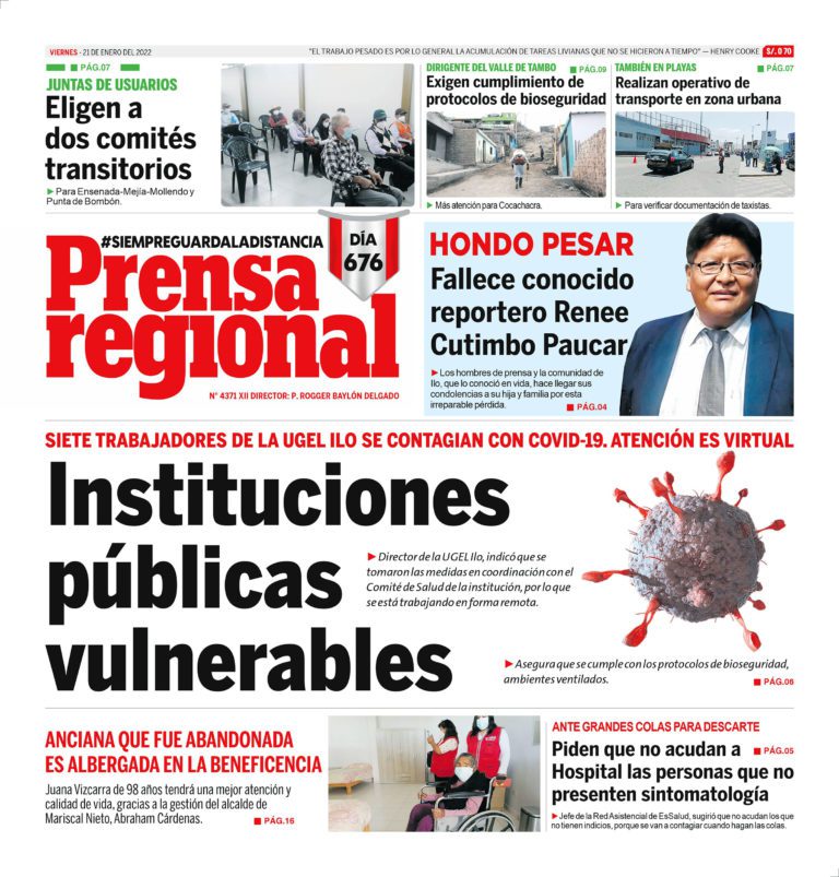 La Prensa Regional – Viernes 21 de enero de 2022