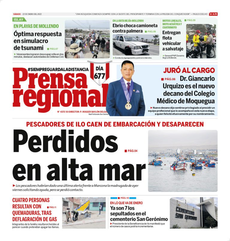 La Prensa Regional – Sábado 22 de enero de 2022