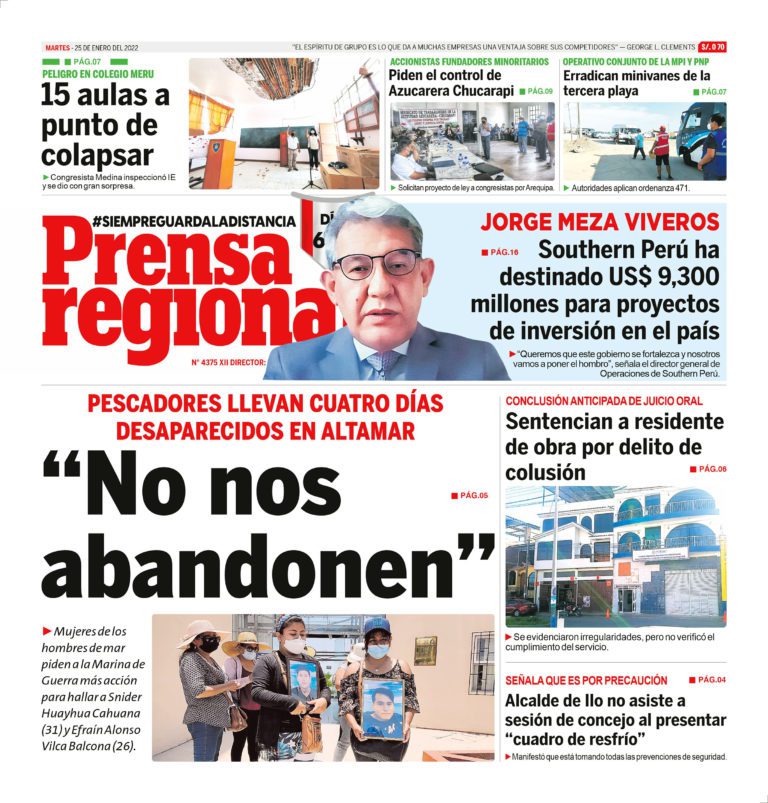 La Prensa Regional – Martes 25 de enero de 2022