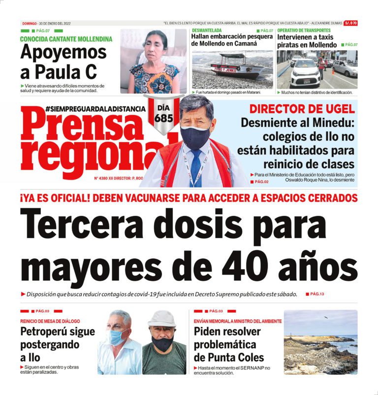 La Prensa Regional – Domingo 30 de enero de 2022
