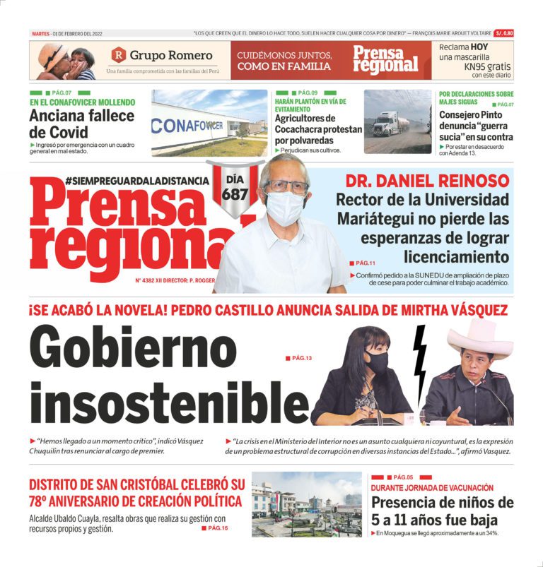 La Prensa Regional – Martes 1 de febrero de 2022