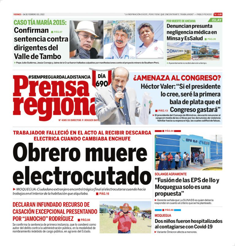 La Prensa Regional – Viernes 4 de febrero de 2022