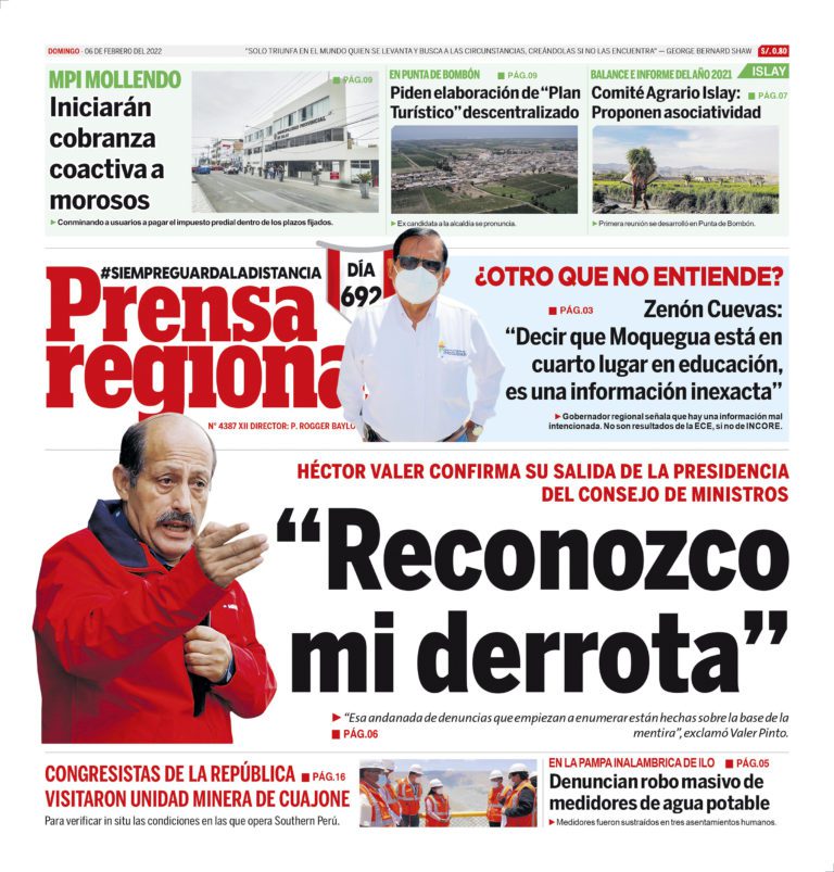 La Prensa Regional – Domingo 6 de febrero de 2022