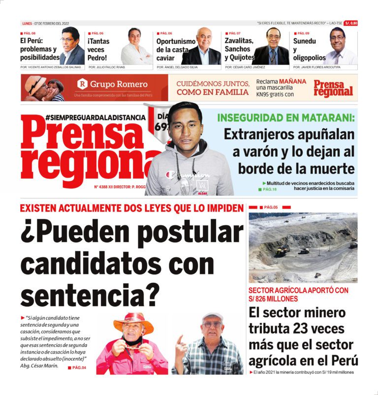 La Prensa Regional – Lunes 7 de febrero de 2022