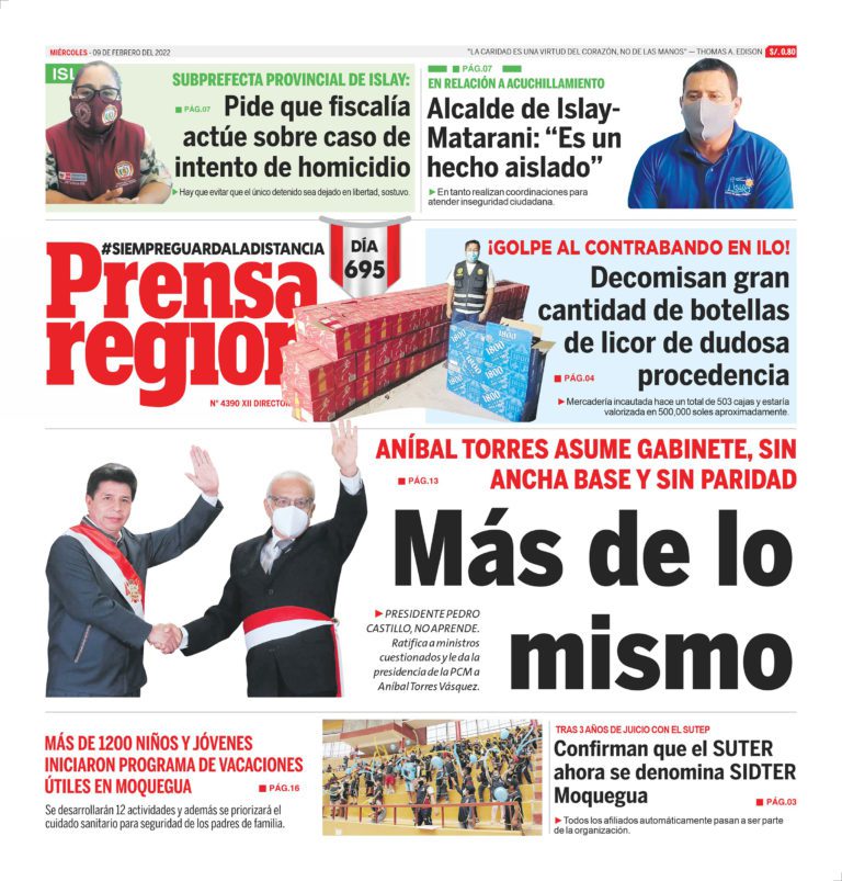 La Prensa Regional – Miércoles 9 de febrero de 2022