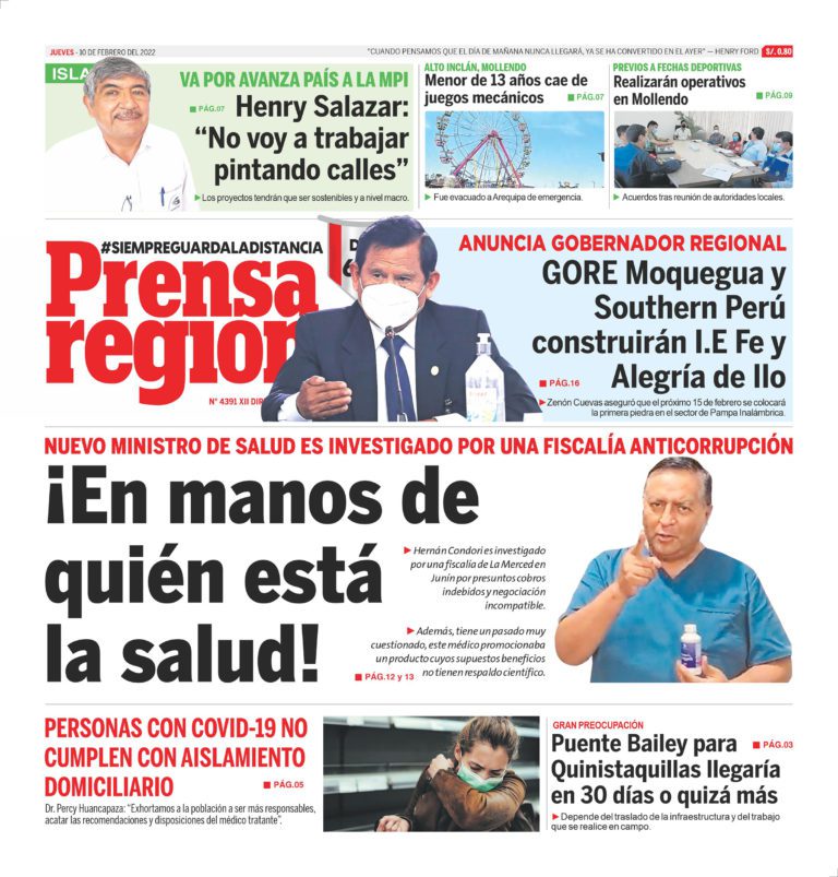 La Prensa Regional – Jueves 10 de febrero de 2022