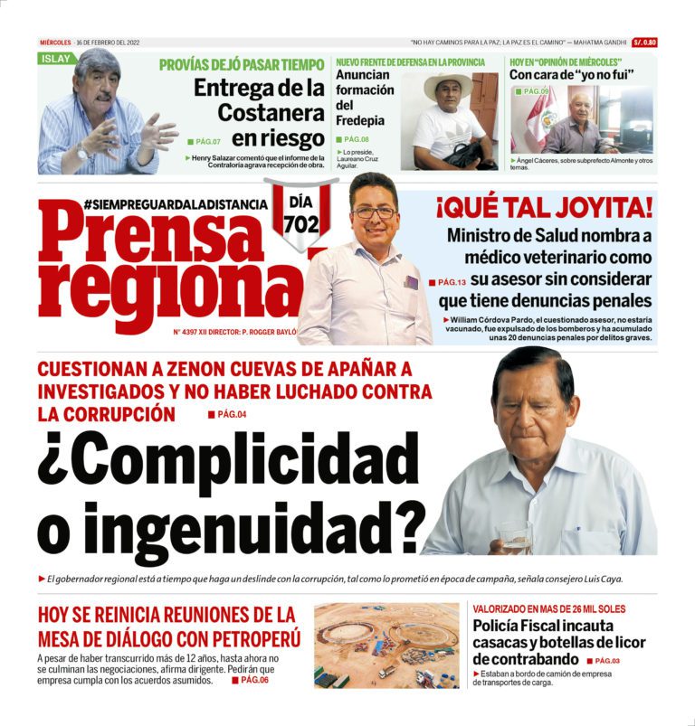 La Prensa Regional – Miercoles 16 de febrero de 2022