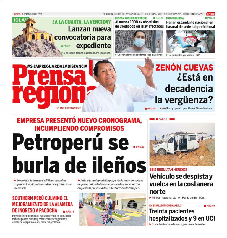 La Prensa Regional – Jueves 17 de febrero de 2022