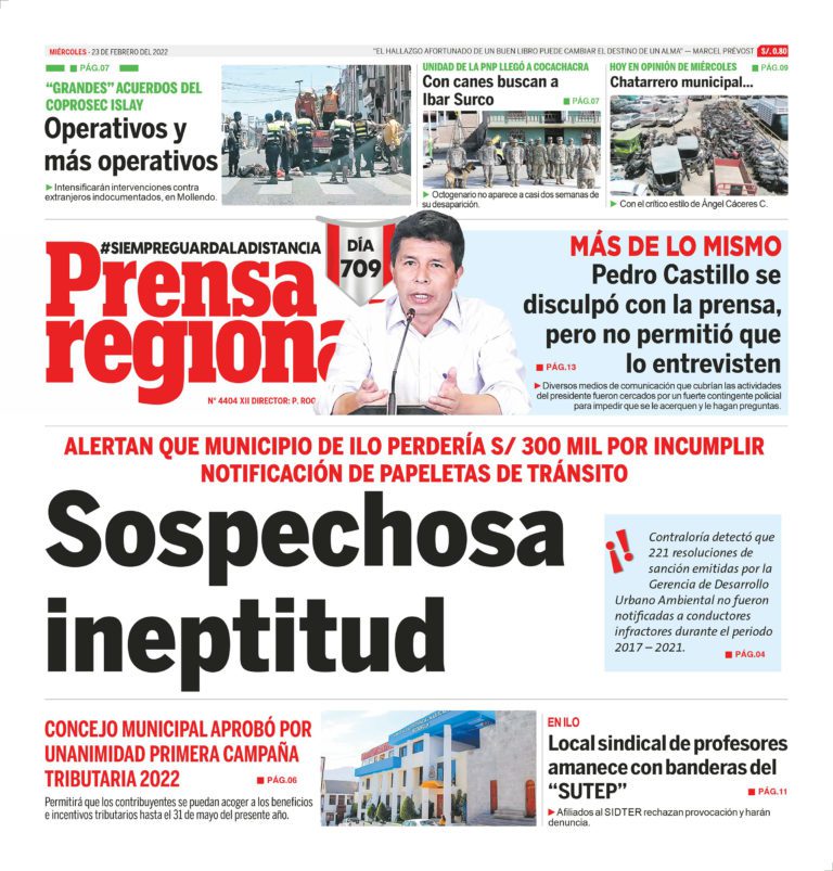 La Prensa Regional – Miércoles 23 de febrero de 2022