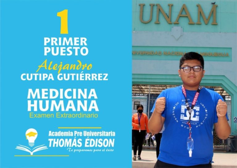 UNAM: Alejandro Cutipa logró el primer lugar para medicina humana