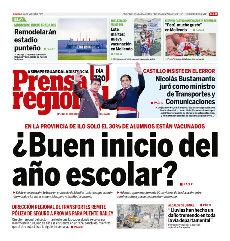 La Prensa Regional – Domingo 6 de marzo de 2022