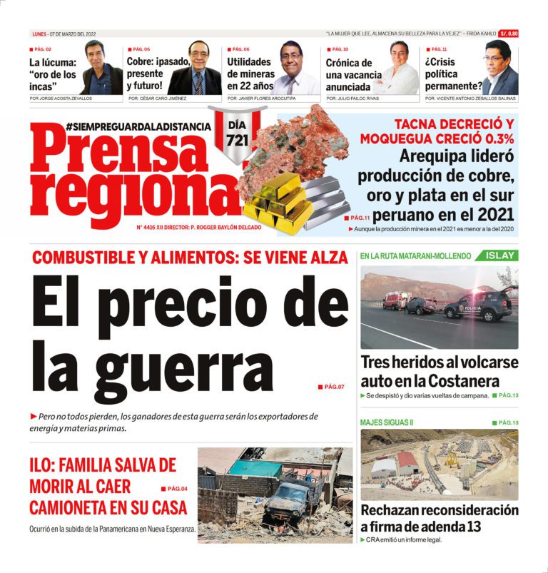 La Prensa Regional – Lunes 7 de marzo de 2022