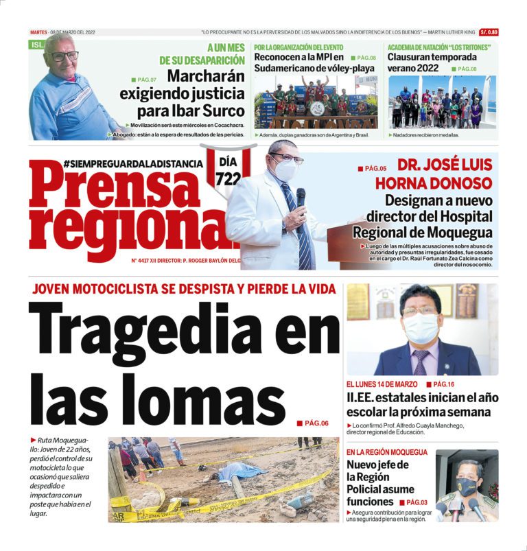 La Prensa Regional – Martes 8 de marzo de 2022