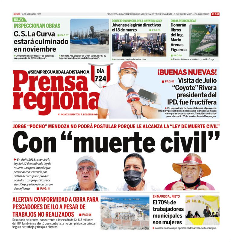 La Prensa Regional – Jueves 10 de marzo de 2022