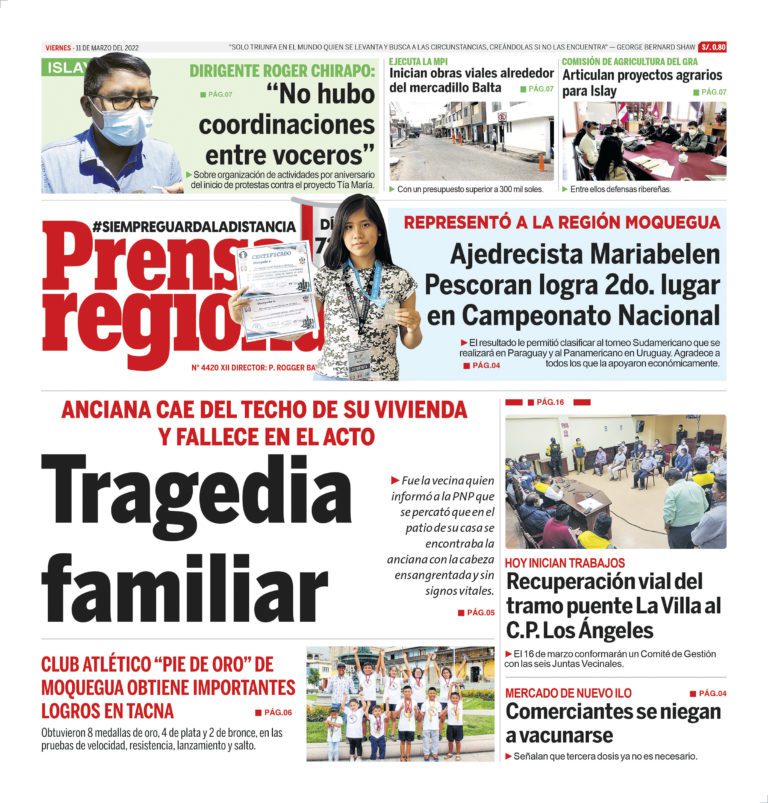 La Prensa Regional – Viernes 11 de marzo de 2022