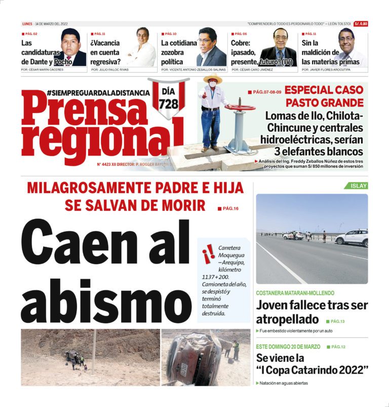 La Prensa Regional – Lunes 14 de marzo de 2022