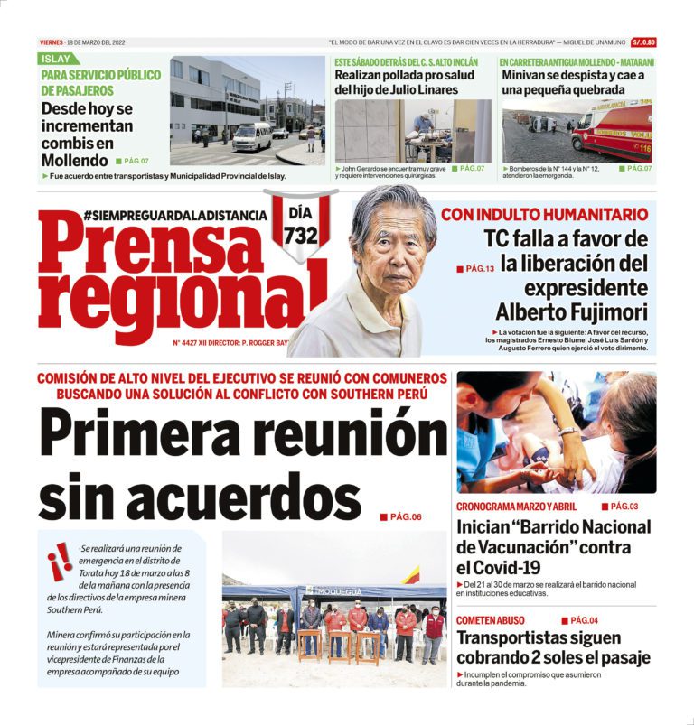 La Prensa Regional – Viernes 18 de marzo de 2022
