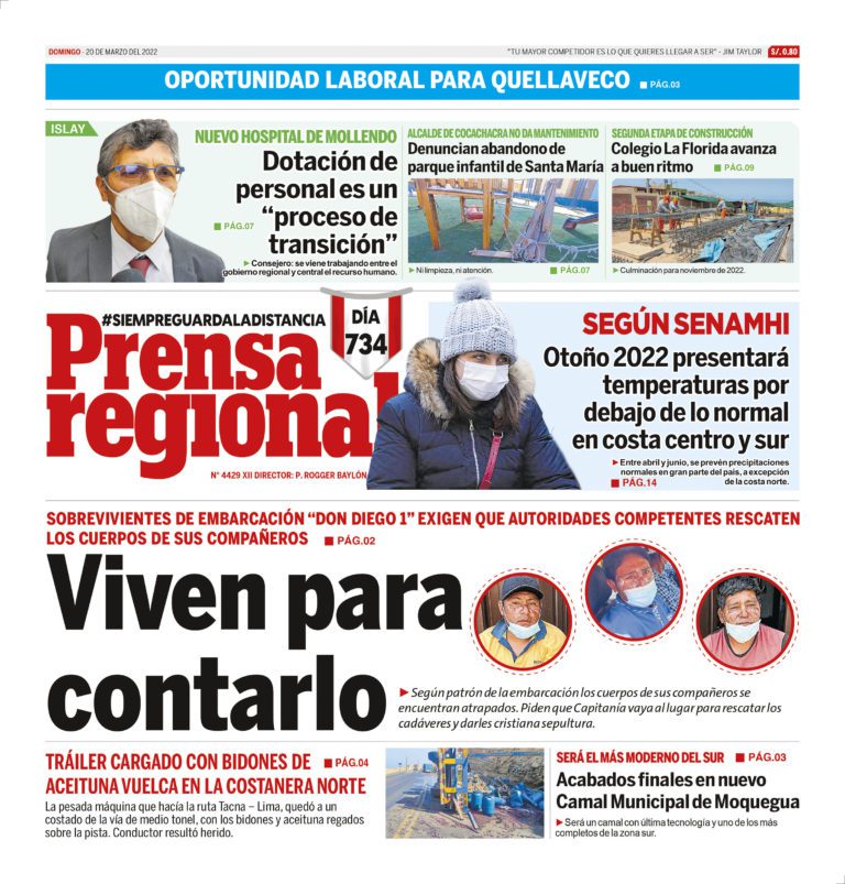 La Prensa Regional – Domingo 20 de marzo de 2022