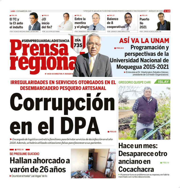 La Prensa Regional – Lunes 21 de marzo de 2022