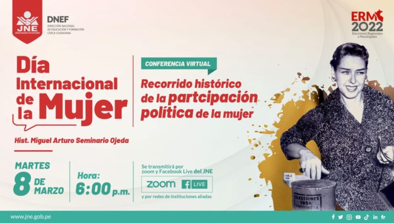 Hoy conferencia virtual: “Recorrido histórico de la participación política de la mujer”