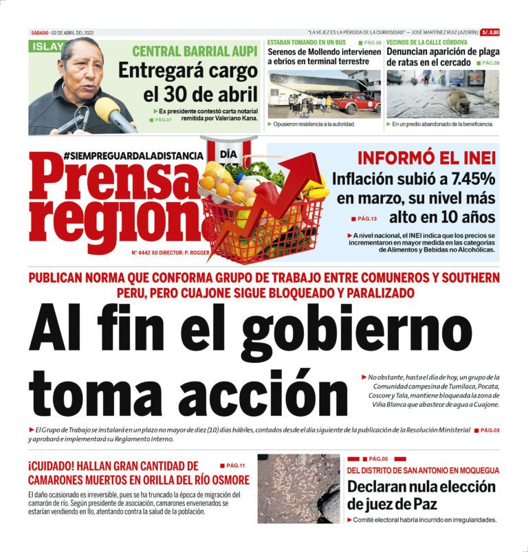 La Prensa Regional – Sábado 2 de abril de 2022