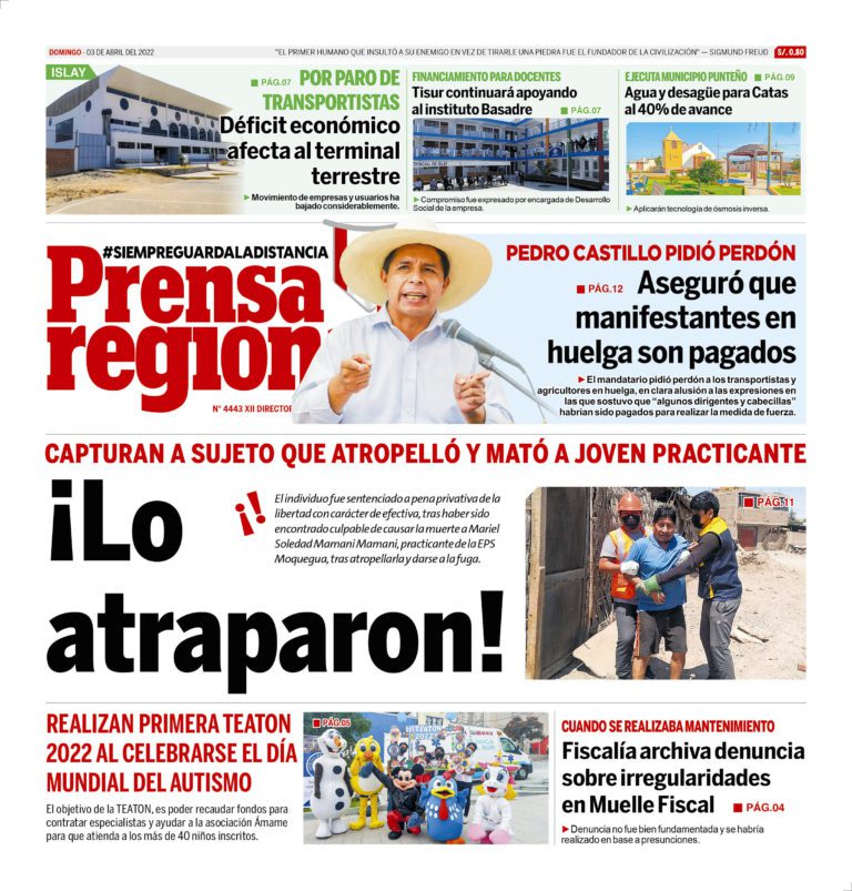 La Prensa Regional – Domingo 3 de abril de 2022