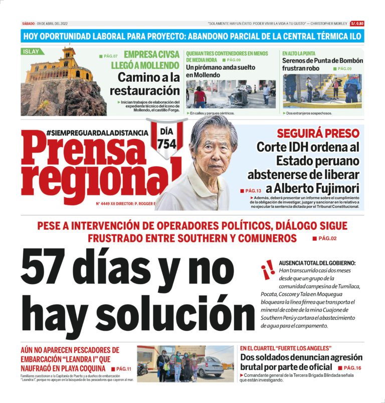 La Prensa Regional – Sábado 9 de abril de 2022