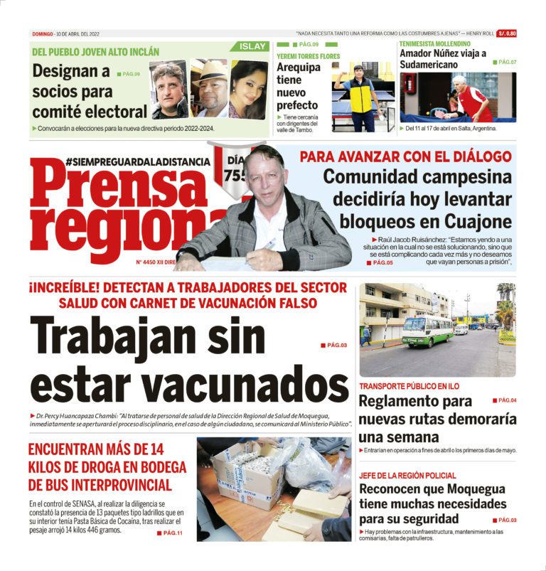 La Prensa Regional – Domingo 10 de abril de 2022