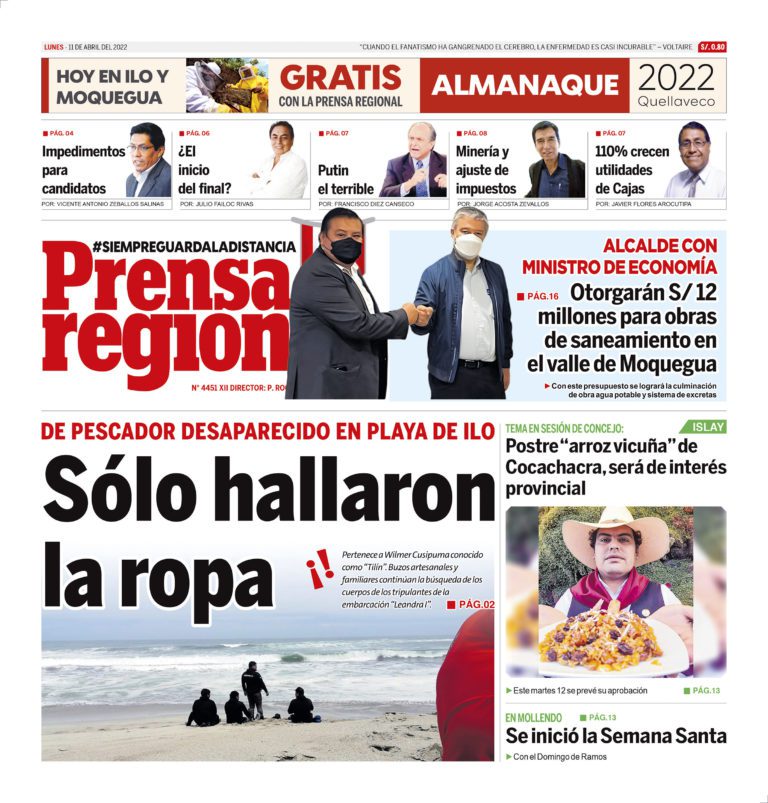 La Prensa Regional – Lunes 11 de abril de 2022