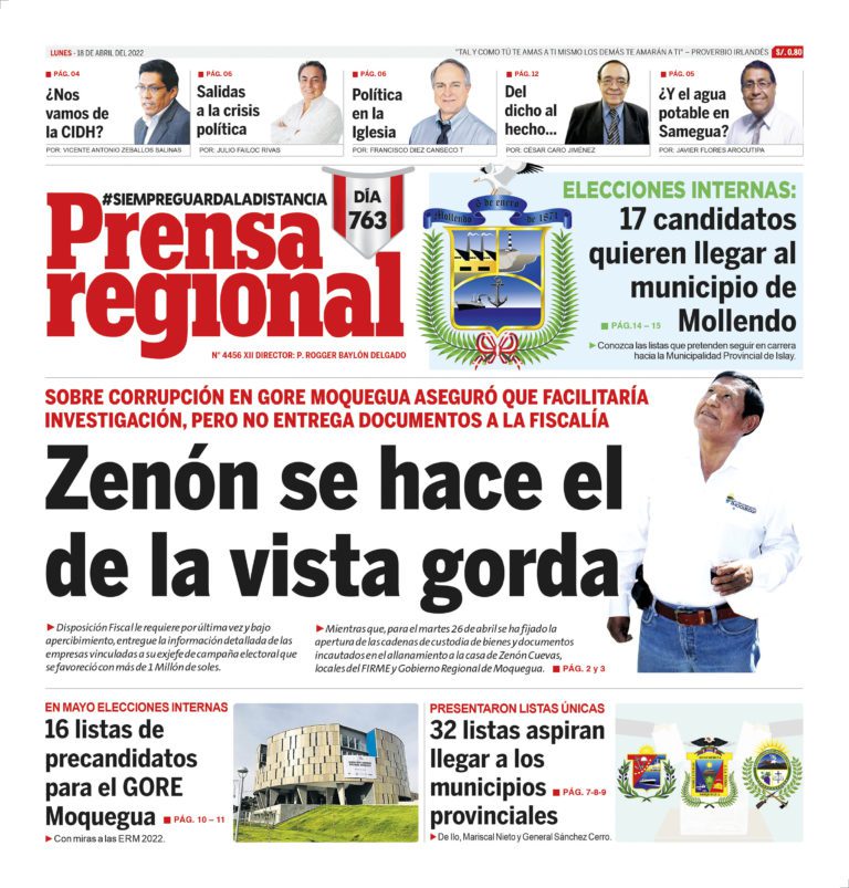 La Prensa Regional – Lunes 18 de abril de 2022