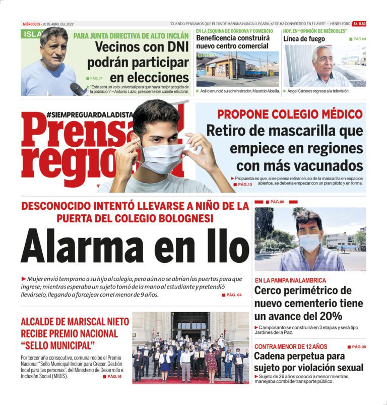 La Prensa Regional – Miércoles 20 de abril de 2022