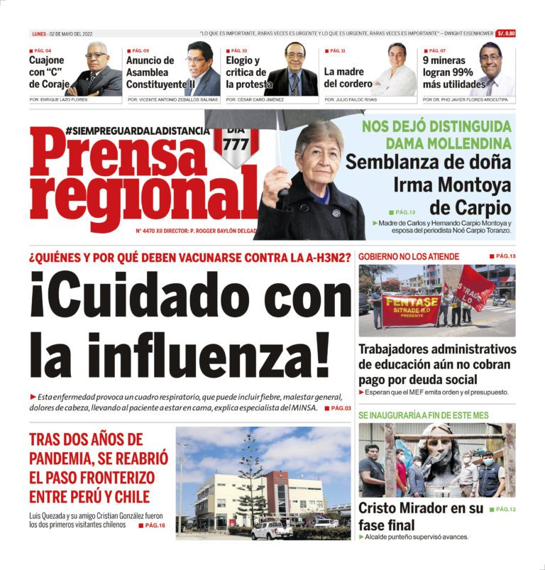 La Prensa Regional – Lunes 02 de mayo de 2022