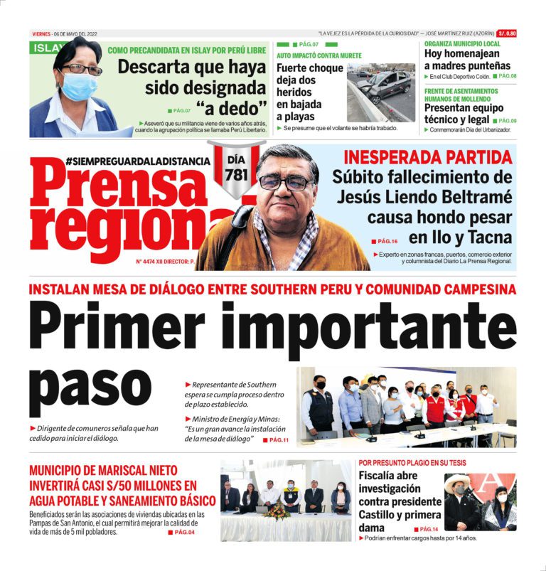La Prensa Regional – Viernes 06 de mayo de 2022