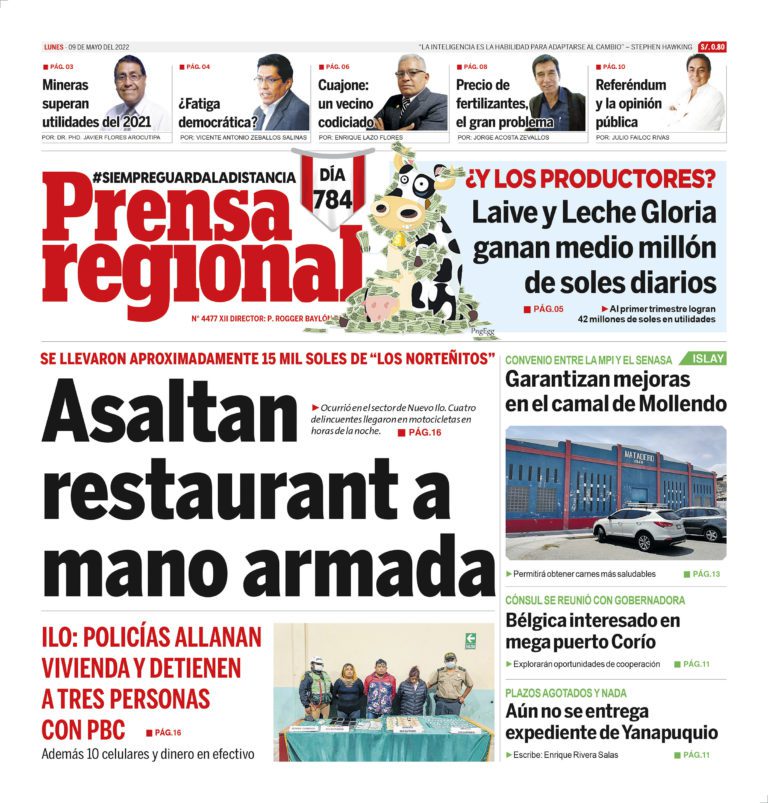 La Prensa Regional – Lunes 09 de mayo de 2022