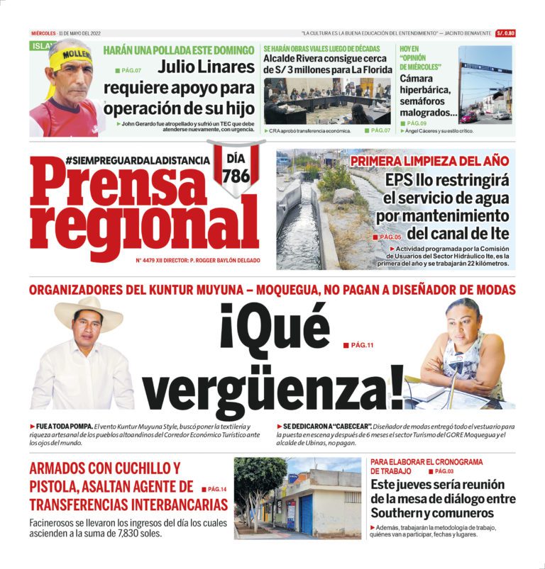 La Prensa Regional – Miércoles 11 de mayo de 2022