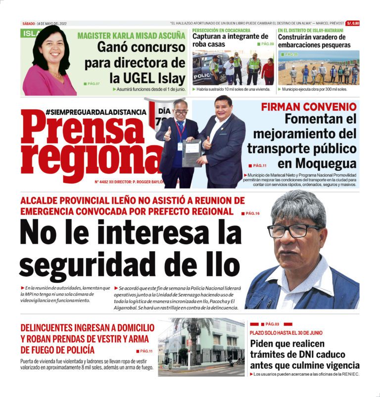 La Prensa Regional – Sábado 14 de mayo de 2022