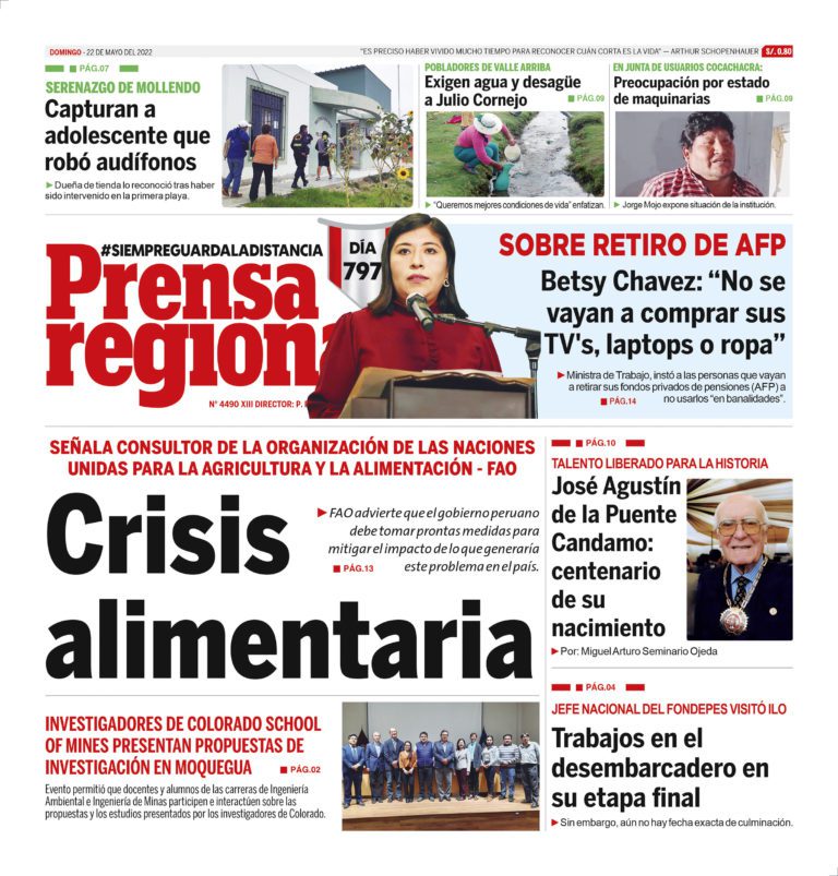 La Prensa Regional – Domingo 22 de mayo de 2022