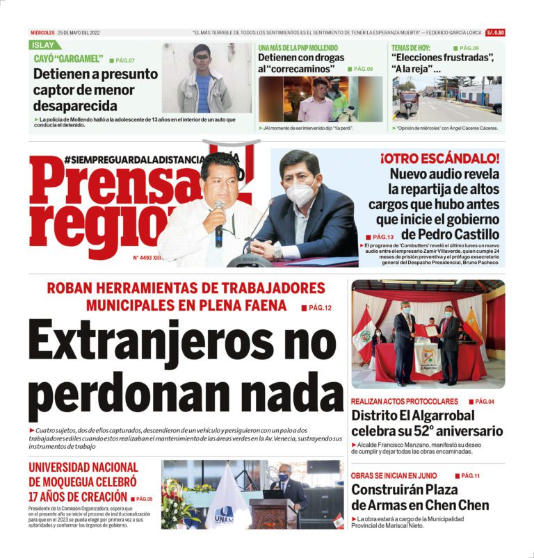 La Prensa Regional – Miércoles 25 de mayo de 2022