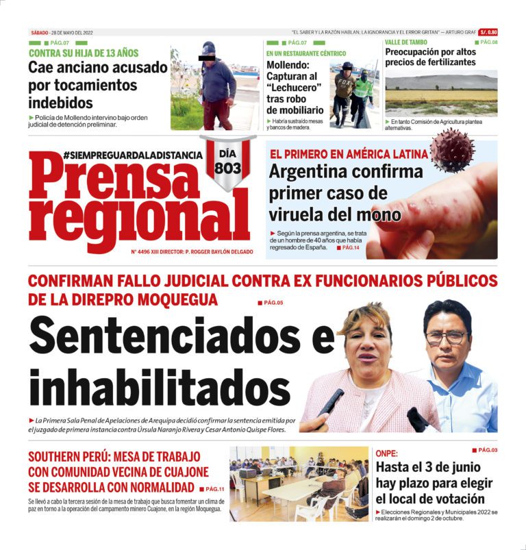 La Prensa Regional – Sábado 28 de mayo de 2022