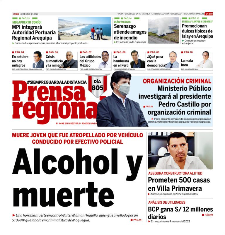 La Prensa Regional – Lunes 30 de mayo de 2022