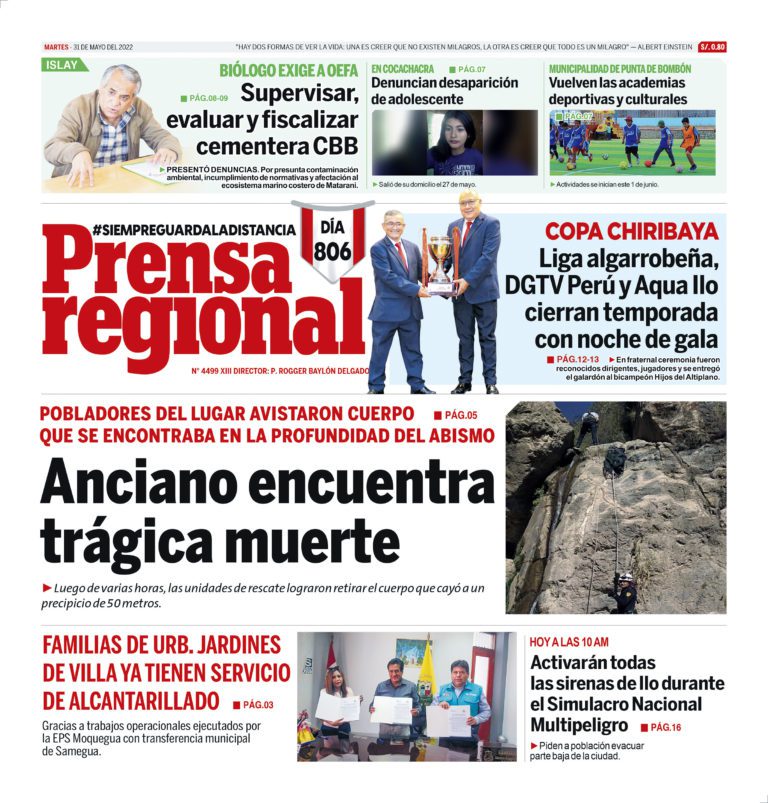 La Prensa Regional – Martes 31 de mayo de 2022