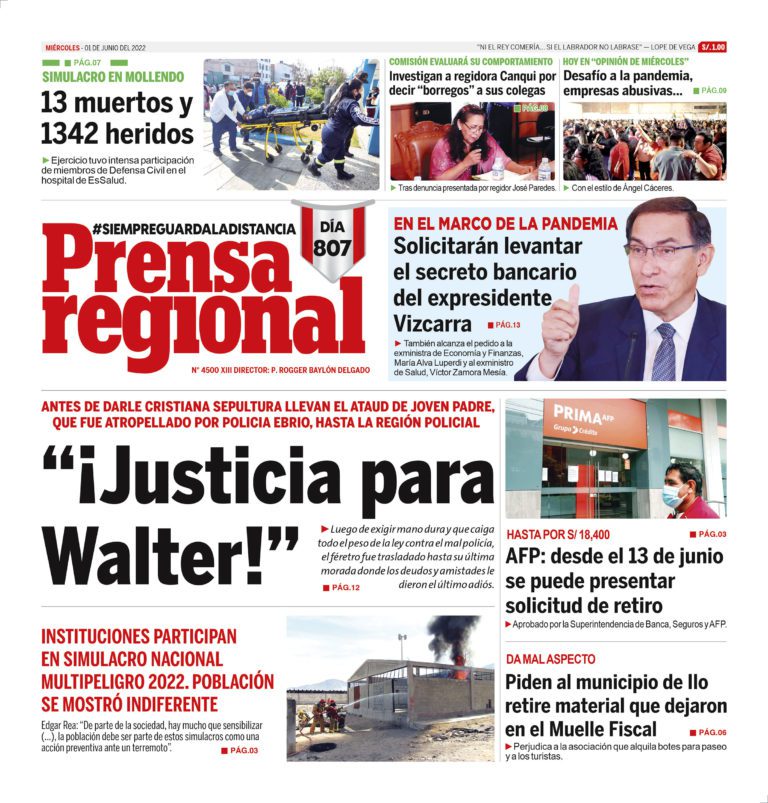 La Prensa Regional – Miércoles 01 de junio de 2022