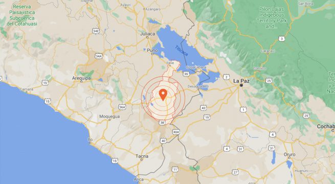 Aún no se reportan daños por sismo de magnitud 6.9 registrado en Puno