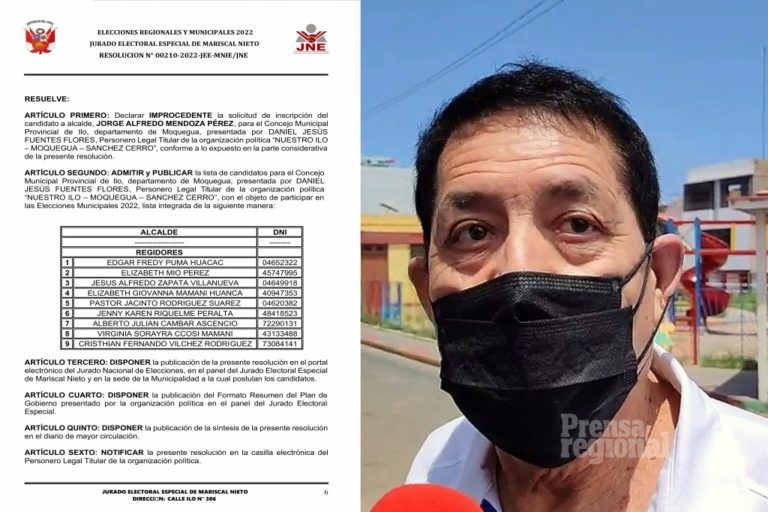 El precio de la corrupción: Jorge “Pocho” Mendoza no podrá postular a la alcaldía de Ilo